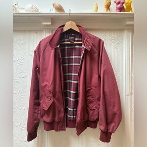 Unique Vintage Maroon Bomber Jacket